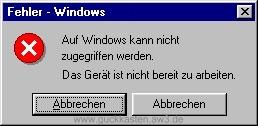 Windowsfehlermeldung Nr.2